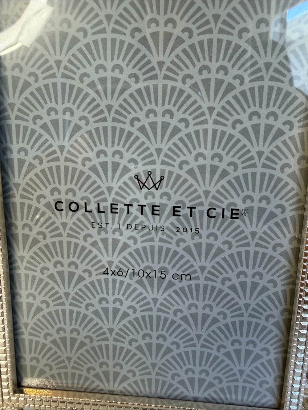 Colette Et Cie Silver Tone Rhinestone Picture Frame 4x6 Art Deco Glam Home Decor - Picture 4 of 8